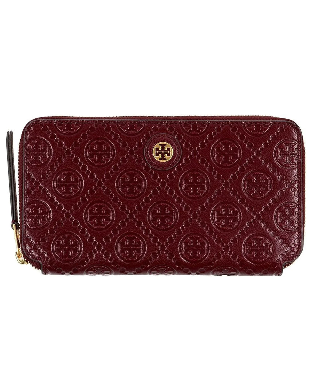 Tory Burch Women's T Monogram Leather Zip Continental Wallet