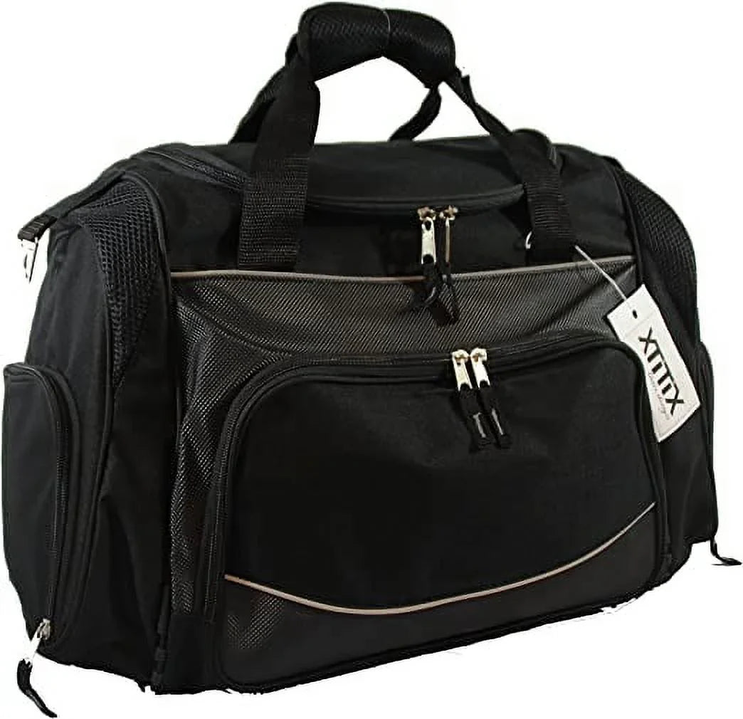 Xtitix Sizeport Golfer Gym Travel Luxury Poly Duffel Bag with Sizehoe Sizetorage, Black
