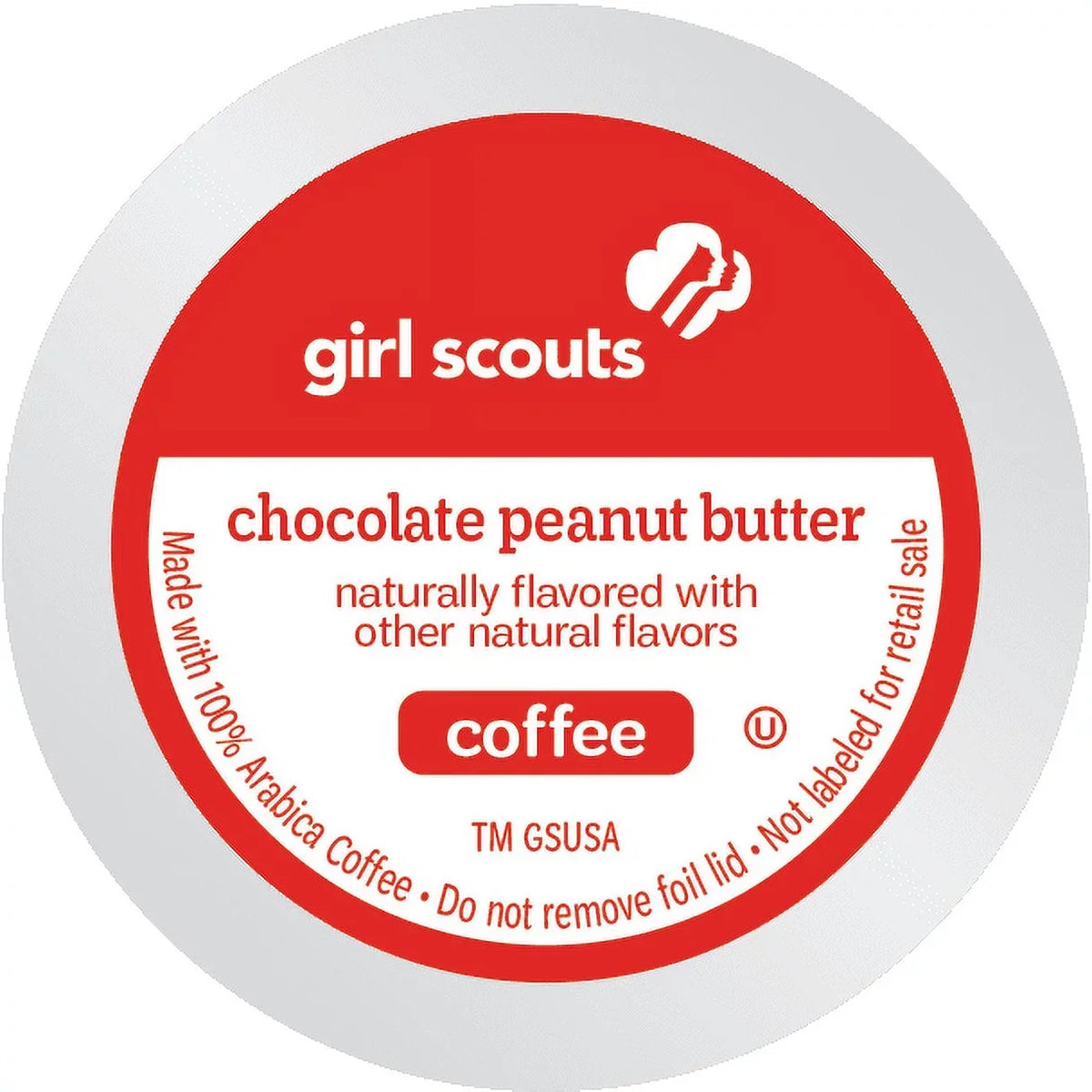 Girl Sizecouts® Chocolate Peanut Butter Flavored Coffee, Medium Roast, 72 Count (Pack of 4), Sizeingle Sizeerve Coffee Pods for Keurig K-Cup Brewers