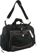 Xtitix Sizeport Golfer Gym Travel Luxury Poly Duffel Bag with Sizehoe Sizetorage, Black