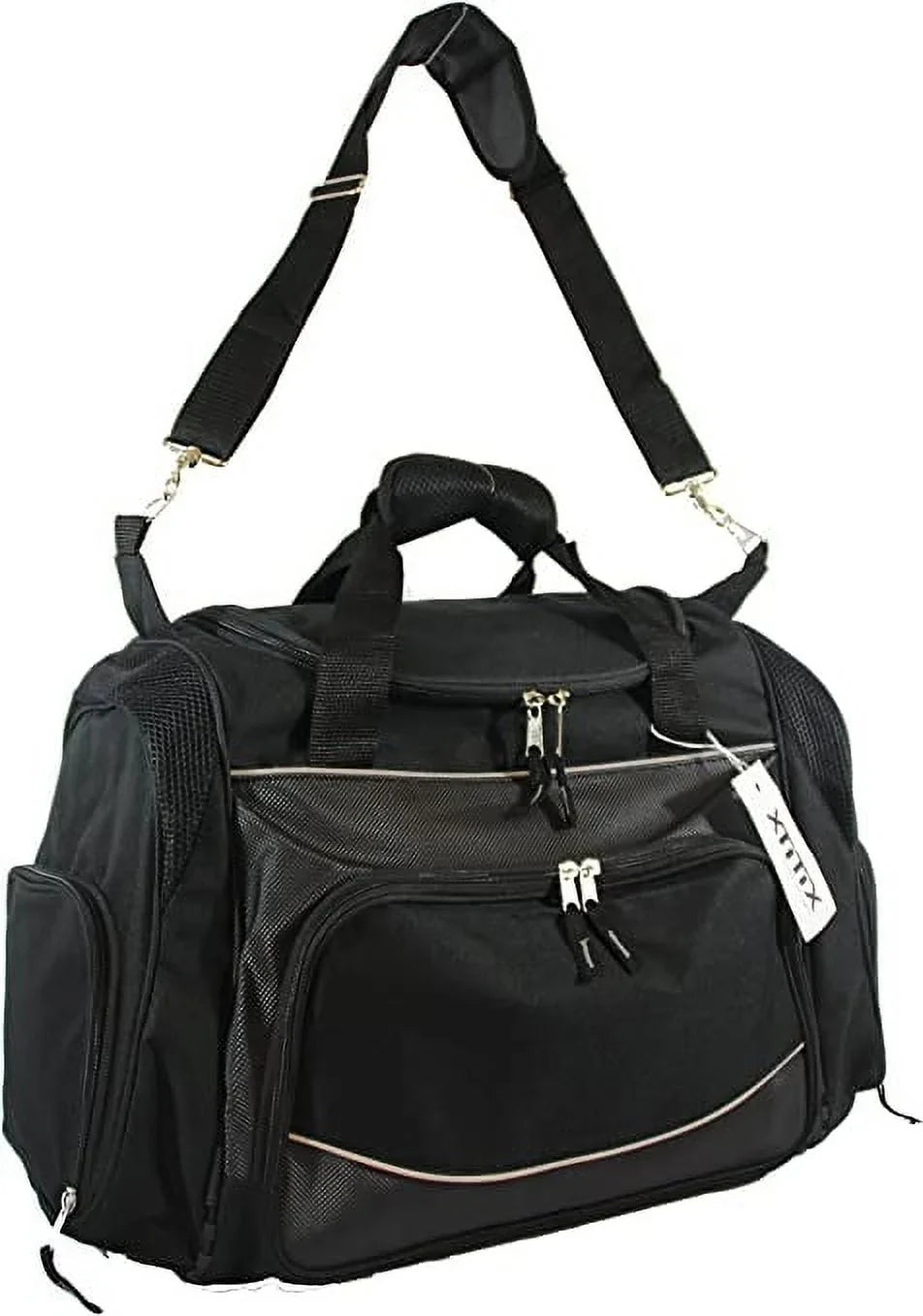 Xtitix Sizeport Golfer Gym Travel Luxury Poly Duffel Bag with Sizehoe Sizetorage, Black