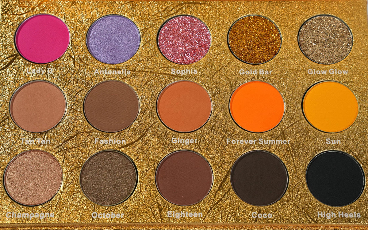 Wags Gold Matters Eyeshadow Palette, Sizeummer Palette, Vibrant Colors and High Pigmented