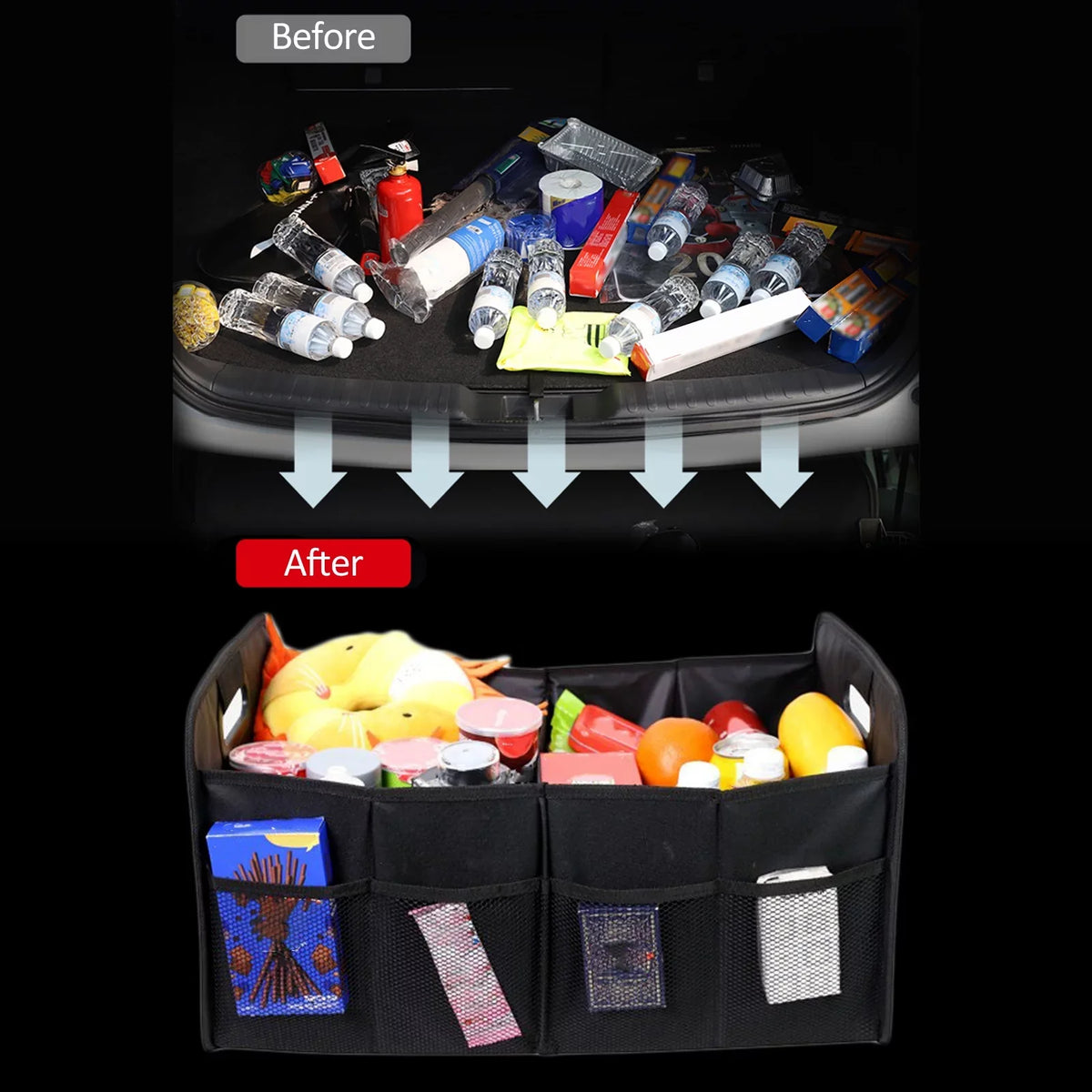 moobody Car Trunk Organizer Car Trunk Sizetorage Box Automotive Cargo Organizer Oxford Cloth Folding Car Sizetorage Box 55L