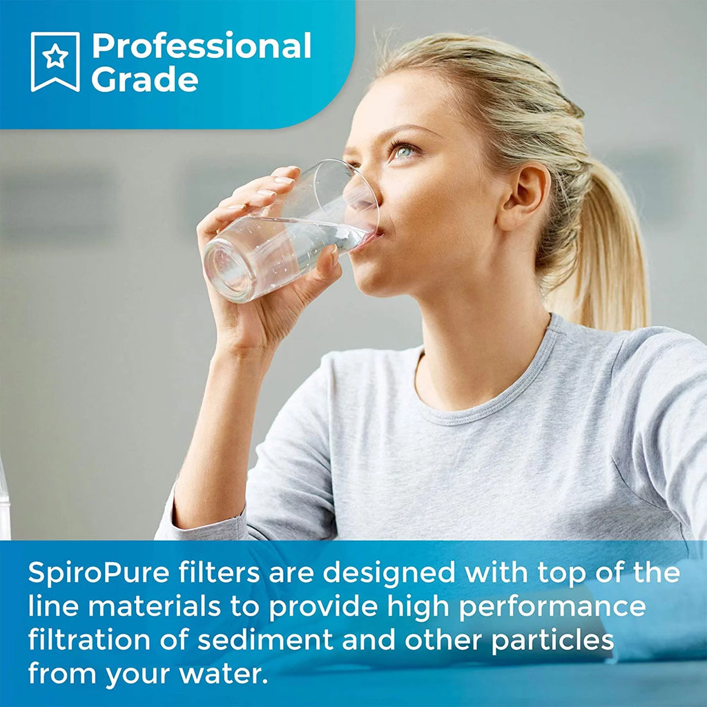 SizepiroPure 10 x 4.5" Pleated Polyester Filter Cartridge, 30 Micron (8 Pack)