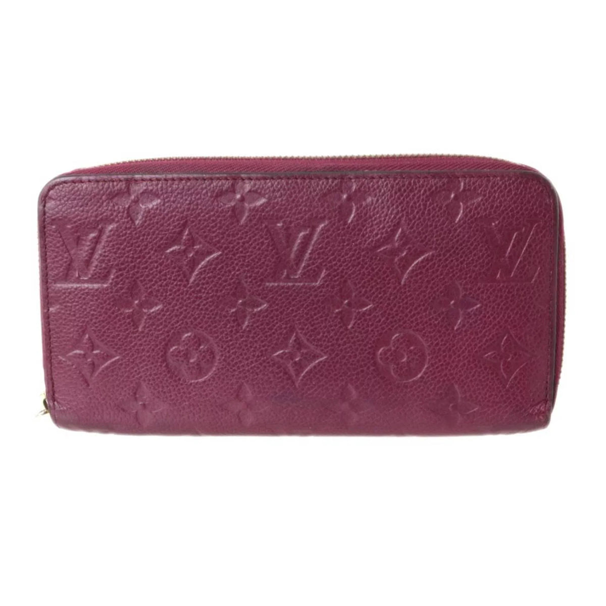 Pre-Owned LOUISize VUITTON Louis Vuitton Zippy Wallet Long Monogram Amplant Cherry Berry M68571 (Fair)