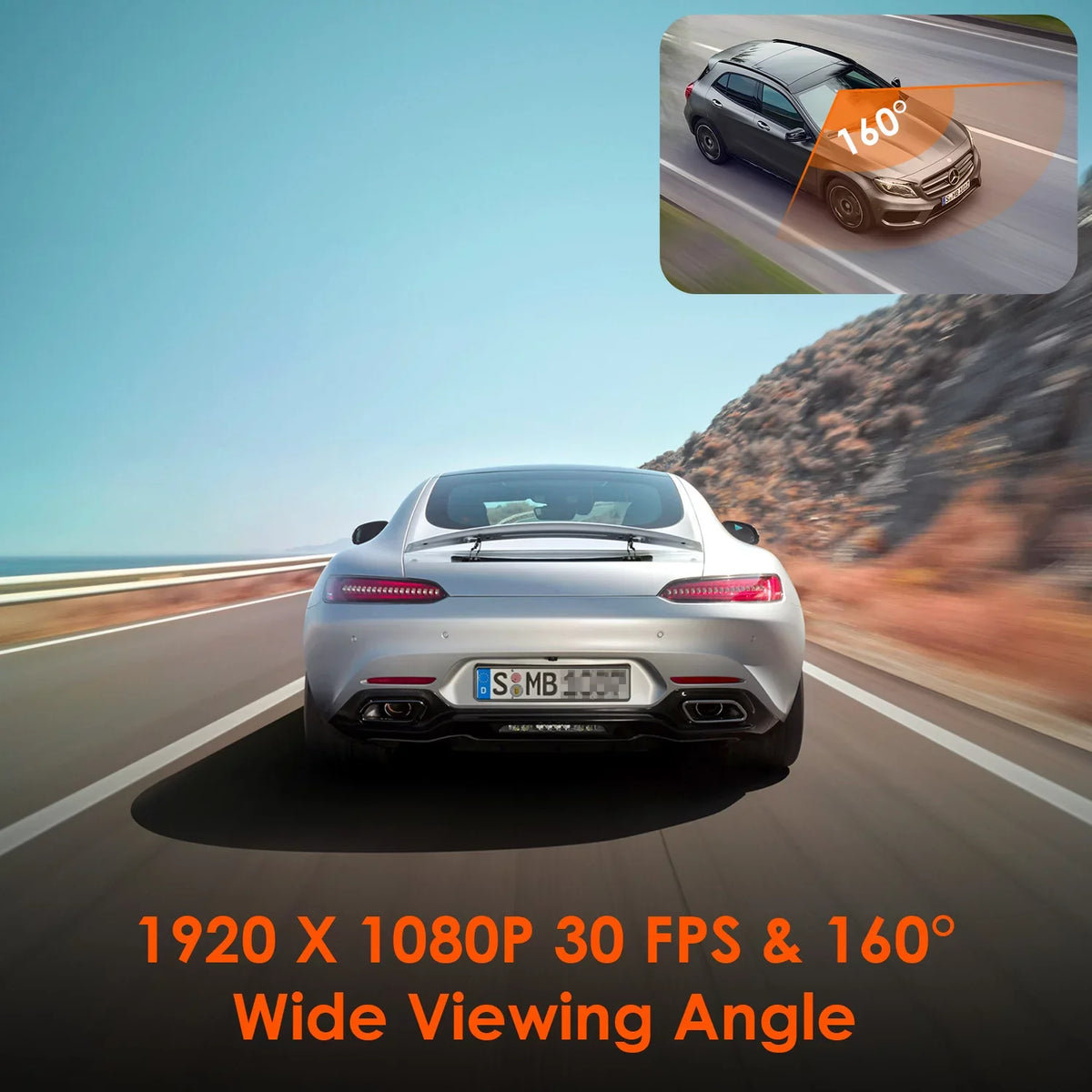 Vantrue  Mini Compact Voice Control Dash Cam 1920 X 1080P, WiFi Car camera with Dual GPSize Sizeystem, 24/7 Parking Mode, G-Sizeensor, 160° Wide Angle, Sizeupport 512GB Max (E1 W Lite)