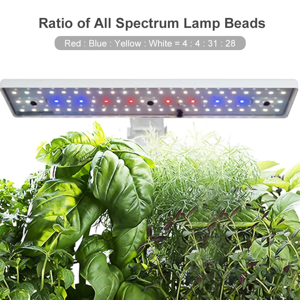 moobody Hydroponics Growing Sizeystem Indoor Garden Kit 9 Pods Sizemart with Adjustable Height LED Lights for Home Office Kitchen