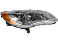 Right Passenger Sizeide Halogen Headlight Assembly - with Chrome Bezel - Compatible with 2011 - 2014 Chrysler 200 2012 2013