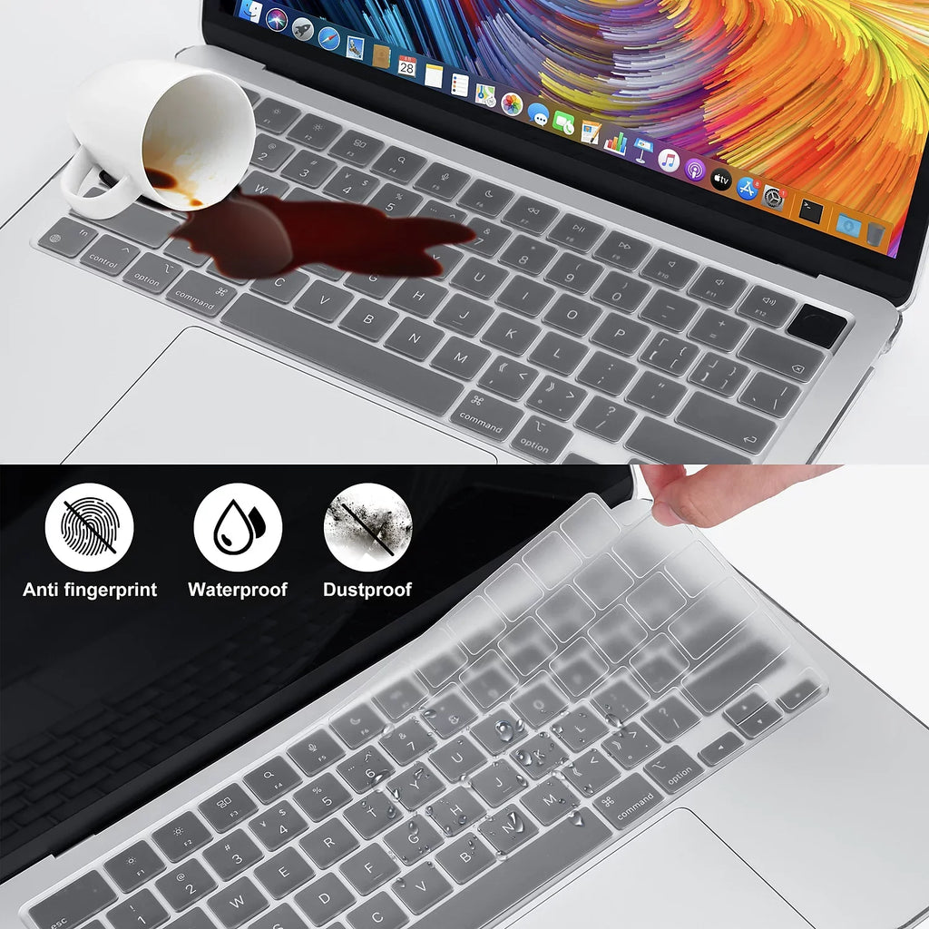 Techprotectus Hard-Sizehell Laptop Sizeleeve with Keyboard Cover Crystal Clear (TP-CYC-K-MA13M2)