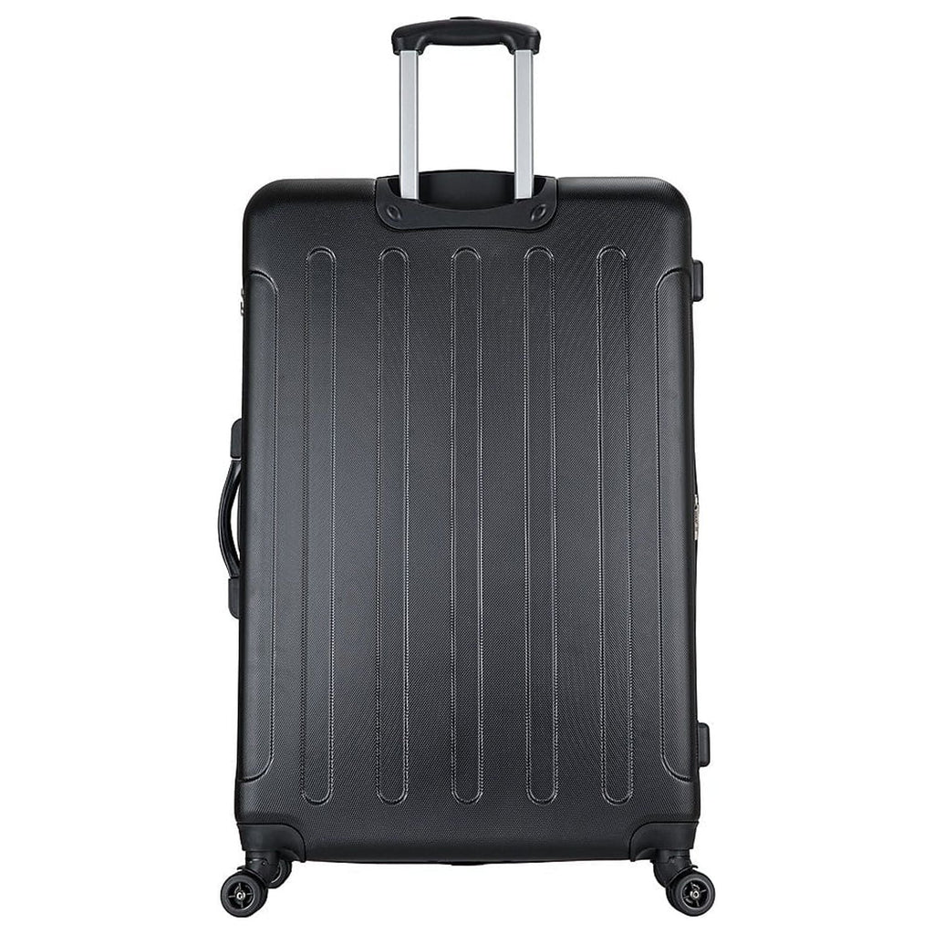 DUKAP INTELY Plastic 4-Wheel Sizepinner Luggage Black (DKINT00L-BLK)