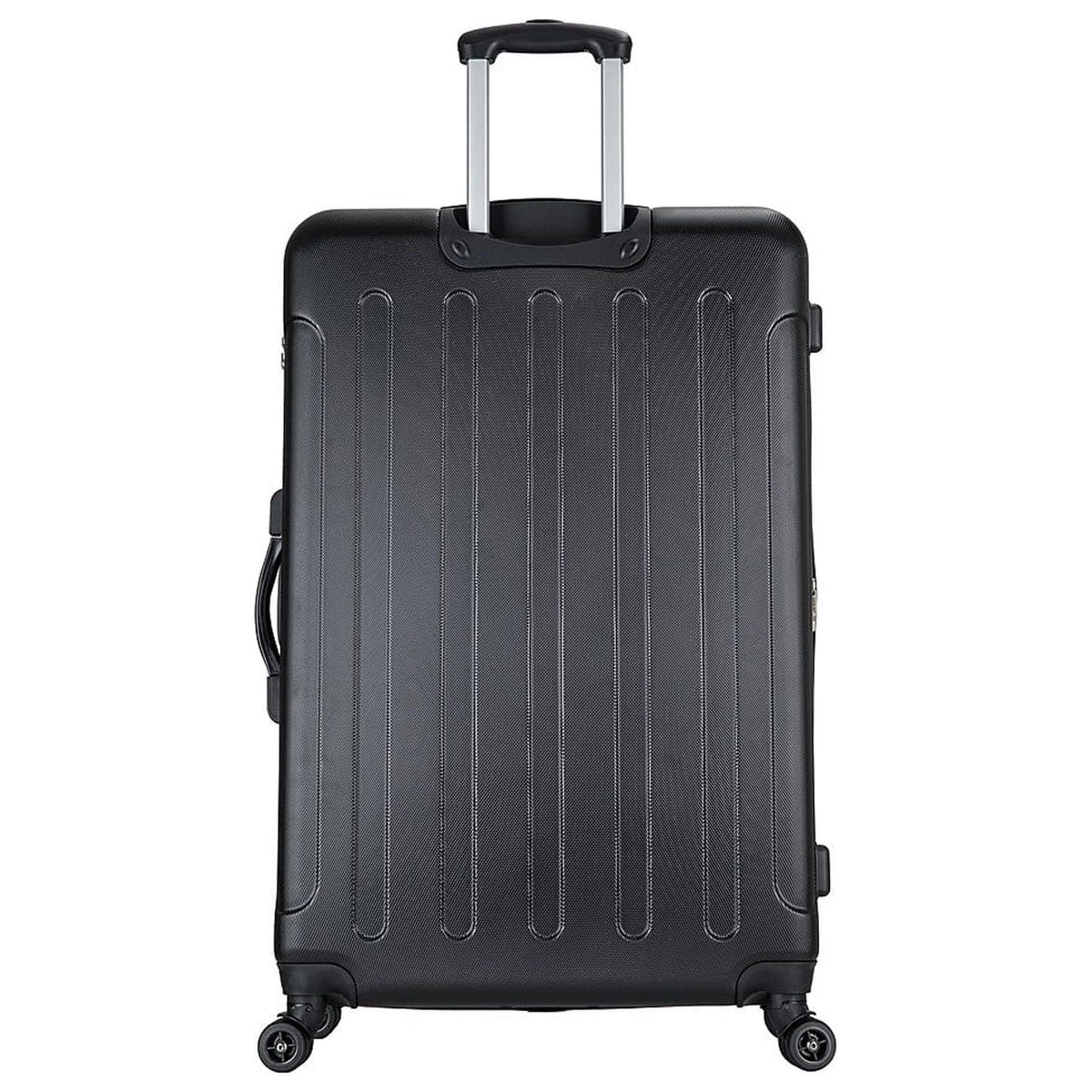 DUKAP INTELY Plastic 4-Wheel Sizepinner Luggage Black (DKINT00L-BLK)