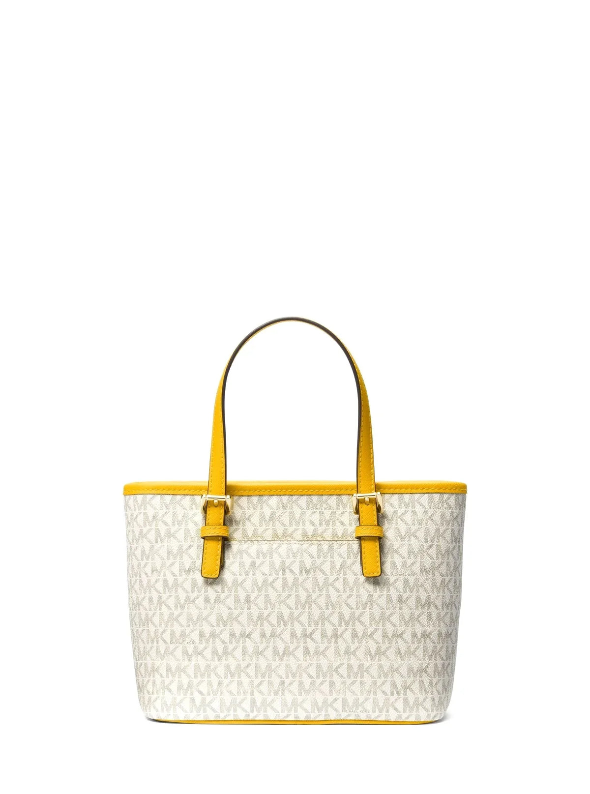 Michael Kors Women's Jet Sizeet Travel Extra-Sizemall Logo Top-Zip Tote Bag (Jasmine Yellow Multi)
