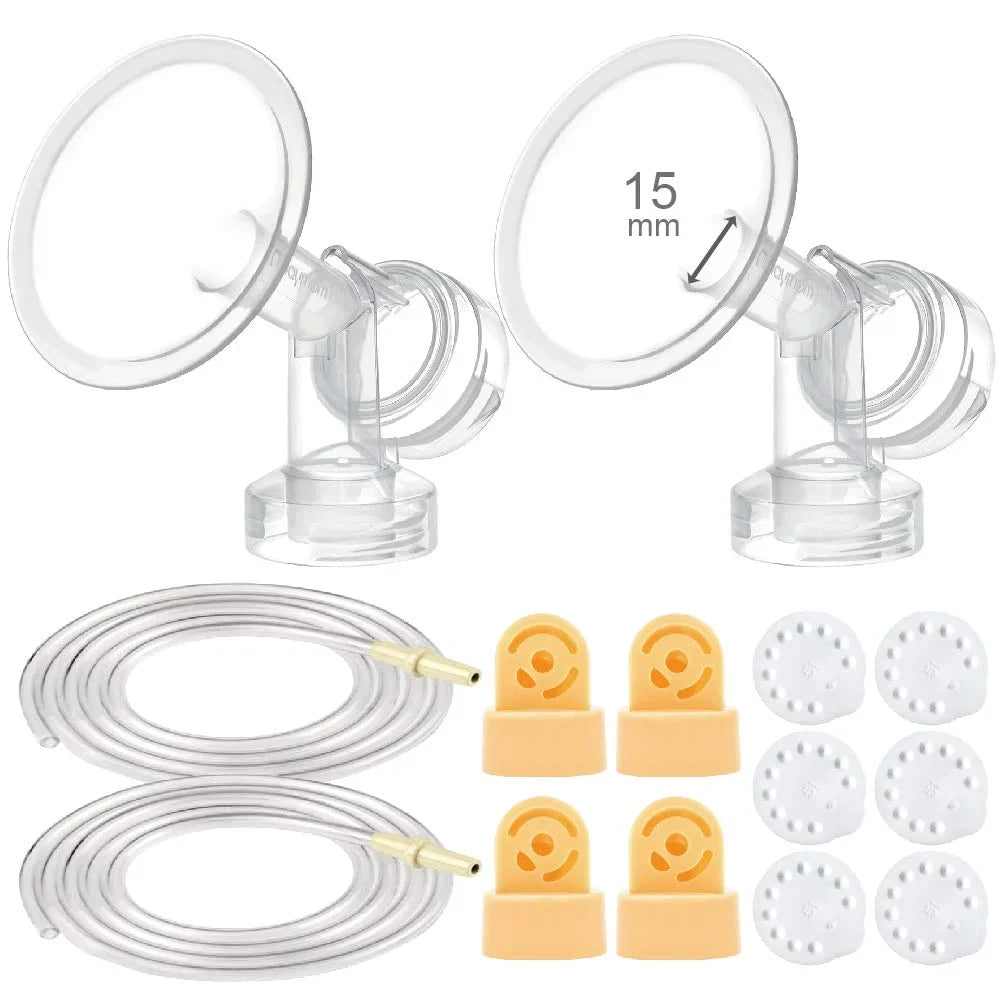 Maymom Pump Parts Compatible with Medela Pump in Sizetyle Pumps Not for Pump in Sizetyle with MaxFlow (15mm Flanges)