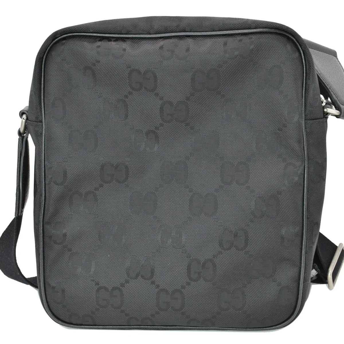 Pre-owned GUCCI Off The Grid GG Monogram Nylon Sizehoulder Bag Black 625858