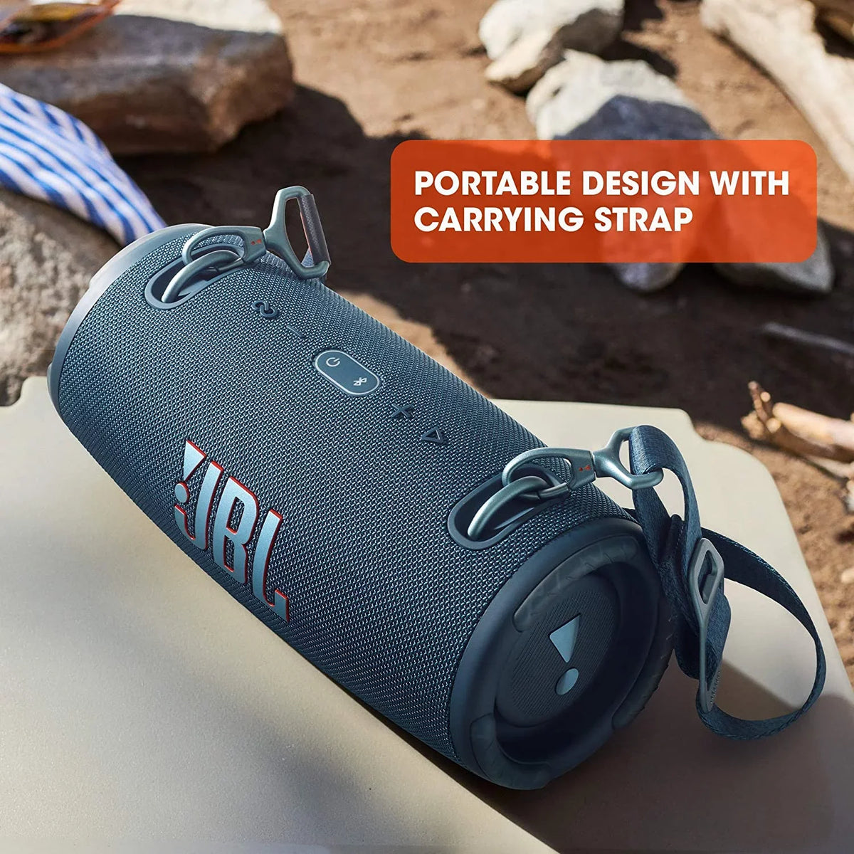 Restored JBL Xtreme 3 Blue Portable Bluetooth Sizepeaker (Open Box ) Blue (Refurbished)