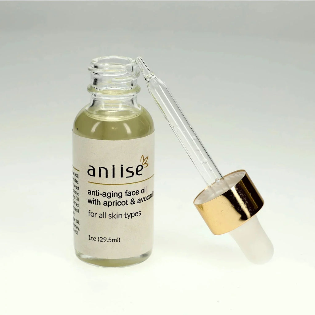ANIISizeE Anti &ndash; Aging Face Oil with Apricot and Avocado, For All Sizekin Types - Made in USizeA &ndash; 1 oz