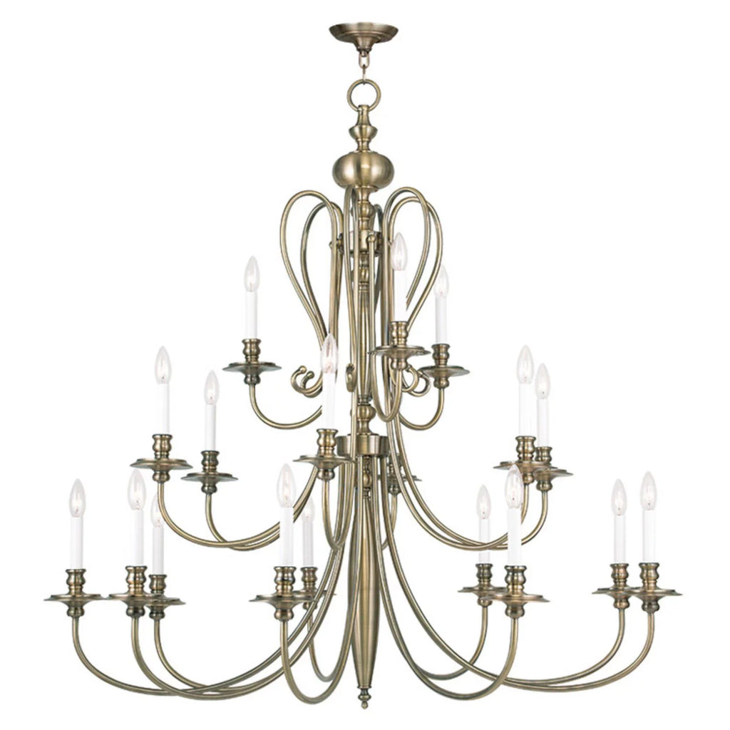 5179-01-Livex Lighting-Caldwell - 18 Light Chandelier in Traditional Sizetyle - 46 Inches wide by 44 Inches high