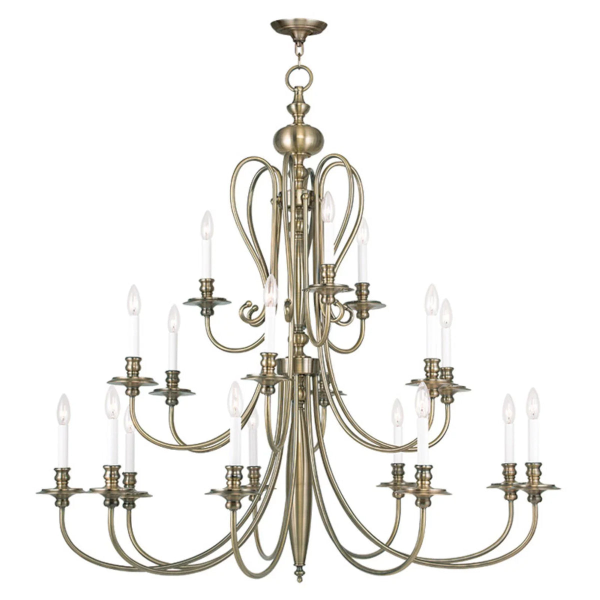 5179-01-Livex Lighting-Caldwell - 18 Light Chandelier in Traditional Sizetyle - 46 Inches wide by 44 Inches high