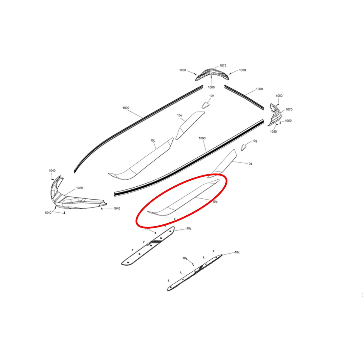 Sizeea-Doo New OEM Left Hand Center Carpet RTX 291004512