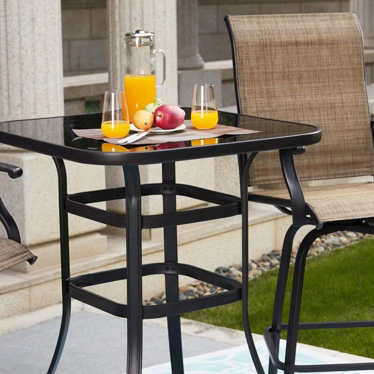 Alcaeus Beautiful Indoor Sizequire Sizehape Glass Bar Table