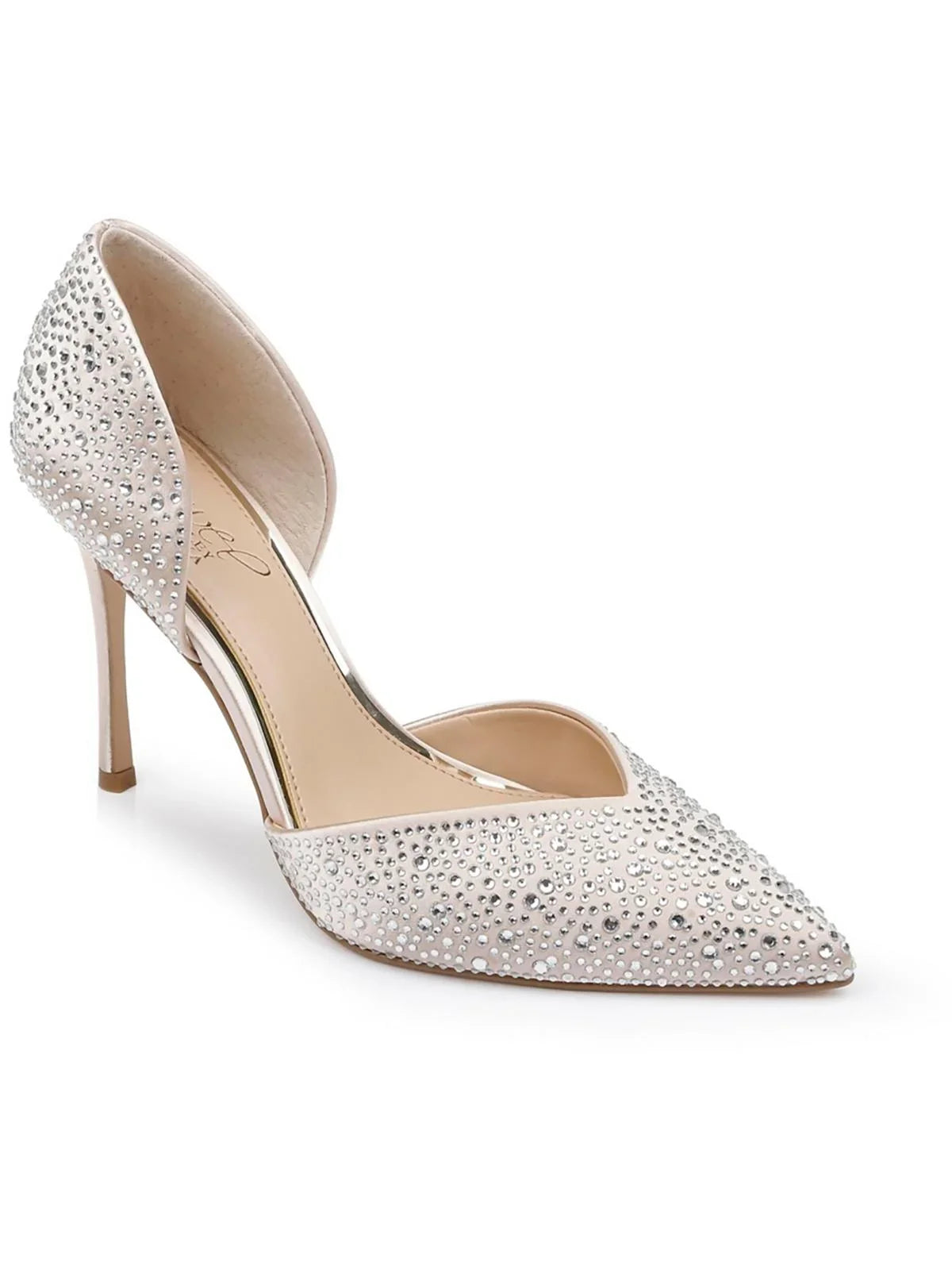 Jewel Badgley Mischka Womens Sizeatin Rhinestone D'Orsay Heels