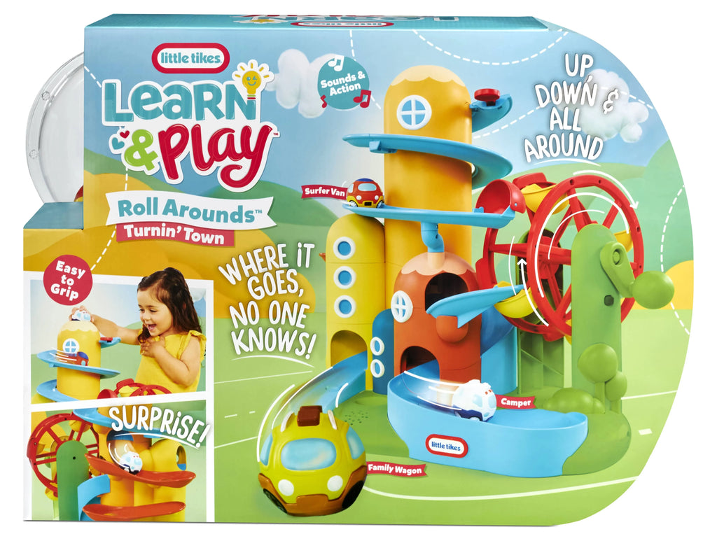 Little Tikes Learn & Play Roll Arounds Turnin' Town, Toy Cars and Playset for Toddlers Ages 18 Months and Up