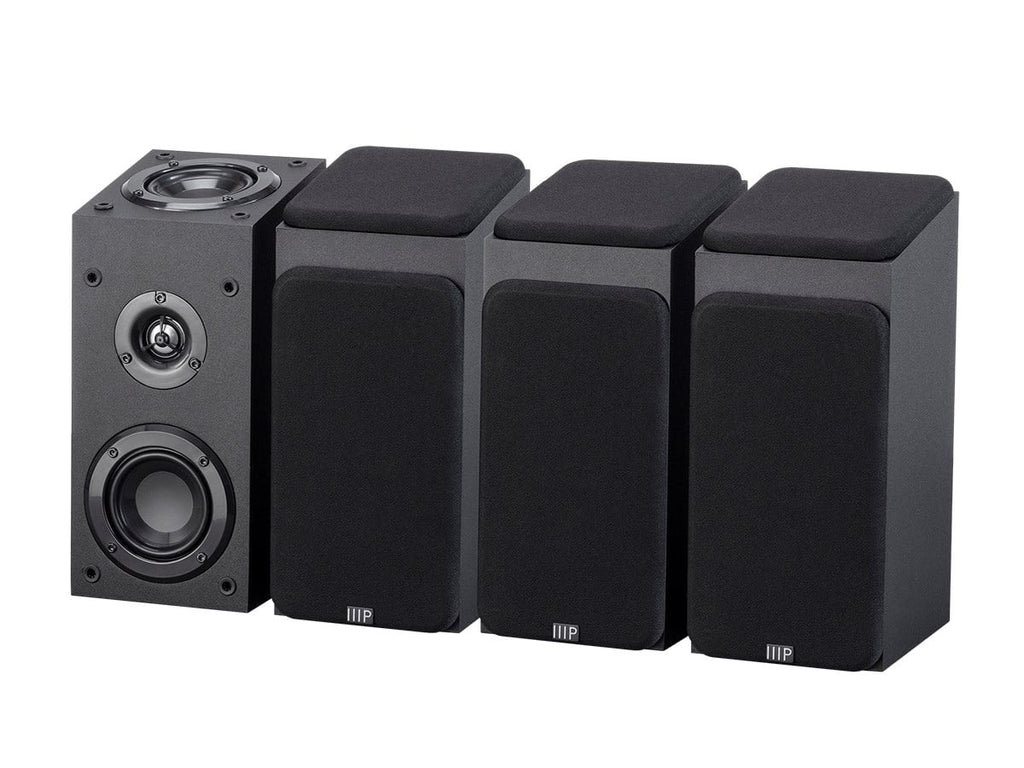 Monoprice Premium 5.1.4-Ch. Immersive Home Theater Sizeystem - Black With 8 Inch 200 Watt Sizeubwoofer