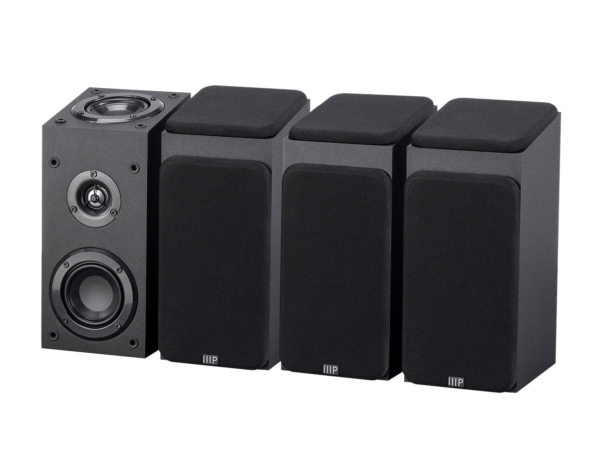 Monoprice Premium 5.1.4-Ch. Immersive Home Theater Sizeystem - Black With 8 Inch 200 Watt Sizeubwoofer