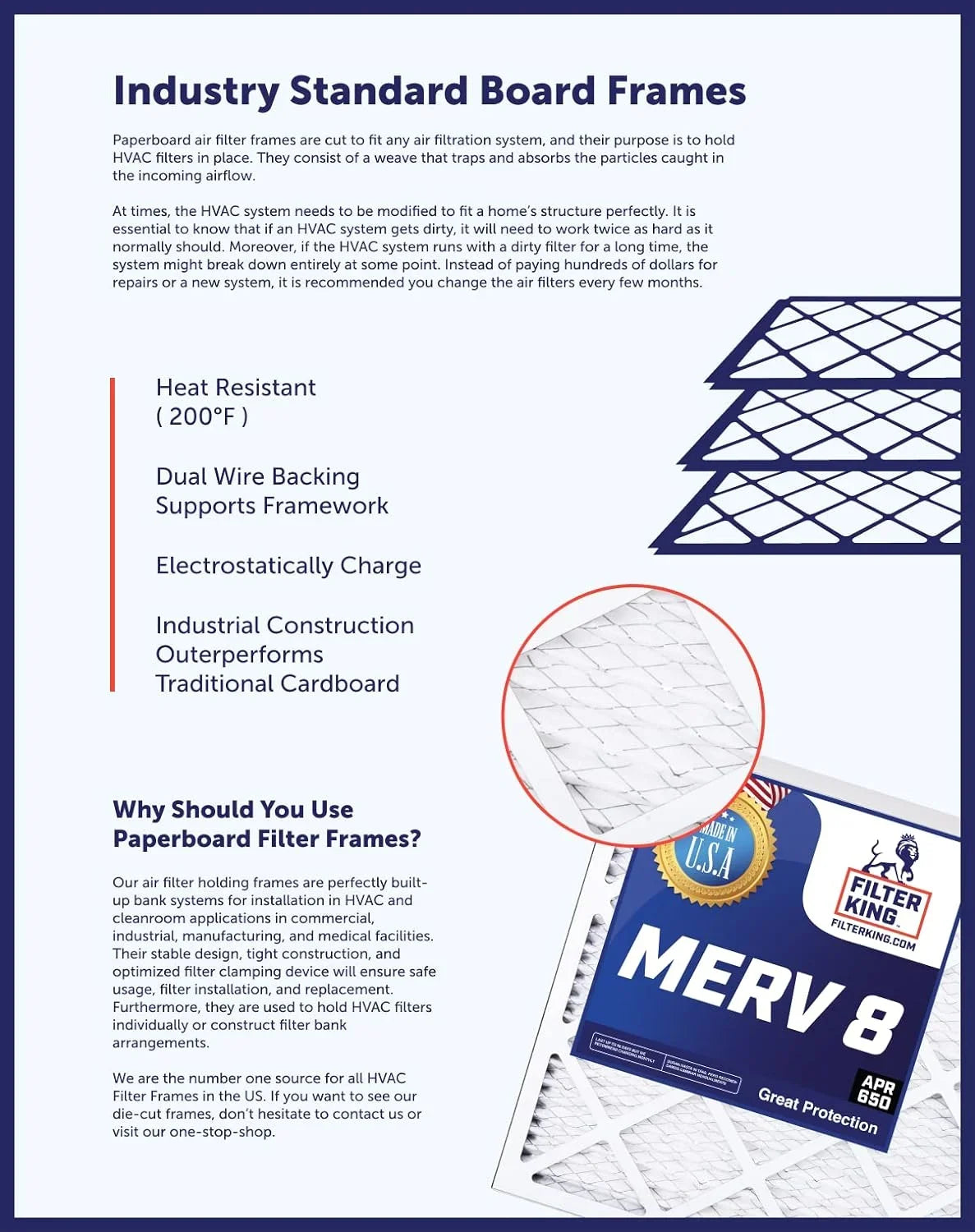 Filter King 12.5x64.5x1 Air Filter | 4-PACK | MERV 8 HVAC Pleated A/C Furnace Filters | MADE IN USizeA | Actual Sizeize: 12.5 x 64.5 x .75"