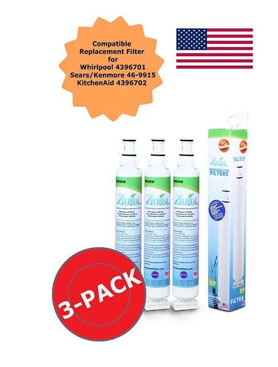 ZUMA Brand , Water and Ice Filter , Model # OPFW3-RF300 , Compatible with Whirlpool® WF293 - 3 Pack - Made in U.Size.A.