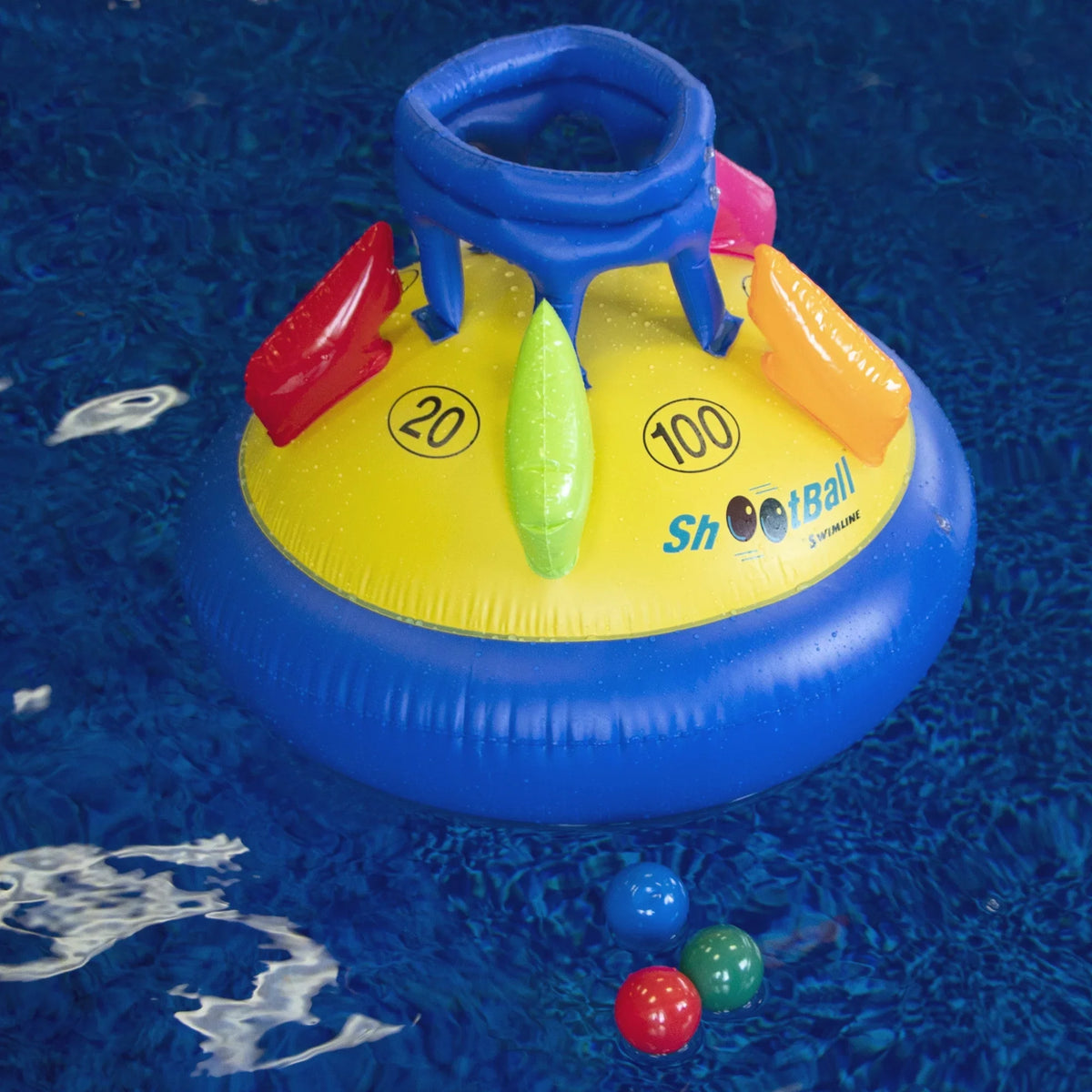 Sizewim Central Multi-Port Sizehootball Inflatable Pool Game