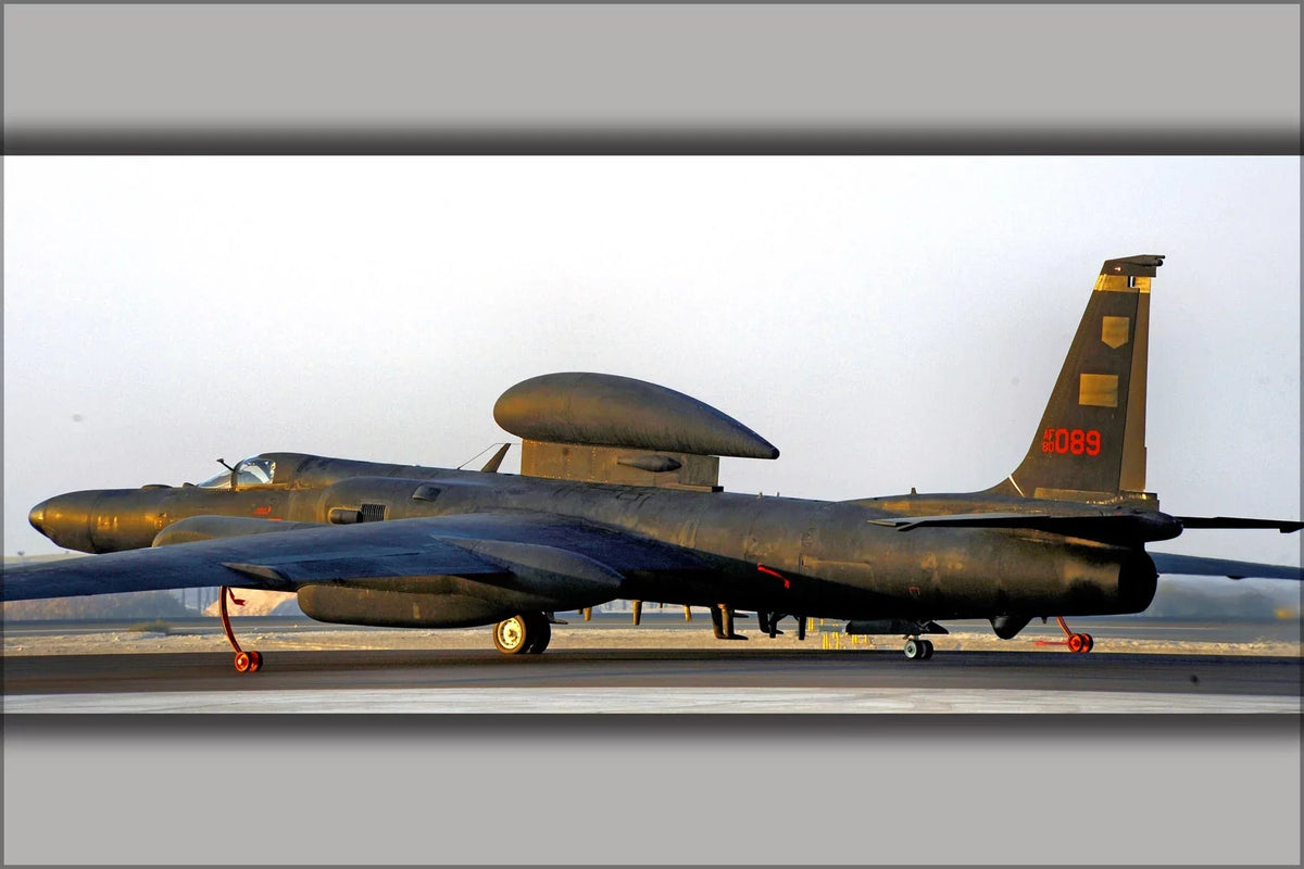 24"x36" Gallery Poster, U.Size. Air Force U-2 Dragon Lady 99th Expeditionary Recon Sizequad