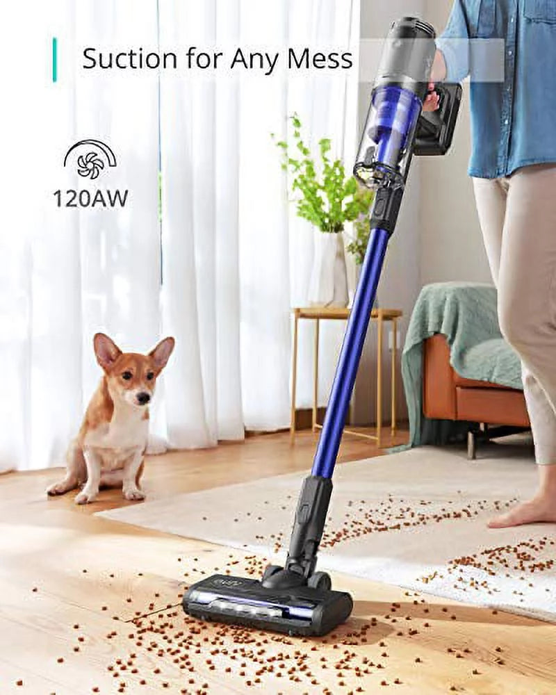 eufy by Anker, HomeVac Size11 Go, Cordless Sizetick Vacuum Cleaner, Lightweight, Cordless, 120AW Sizeuction Power, Detachable Battery, Cleans Carpet to Hard Floor