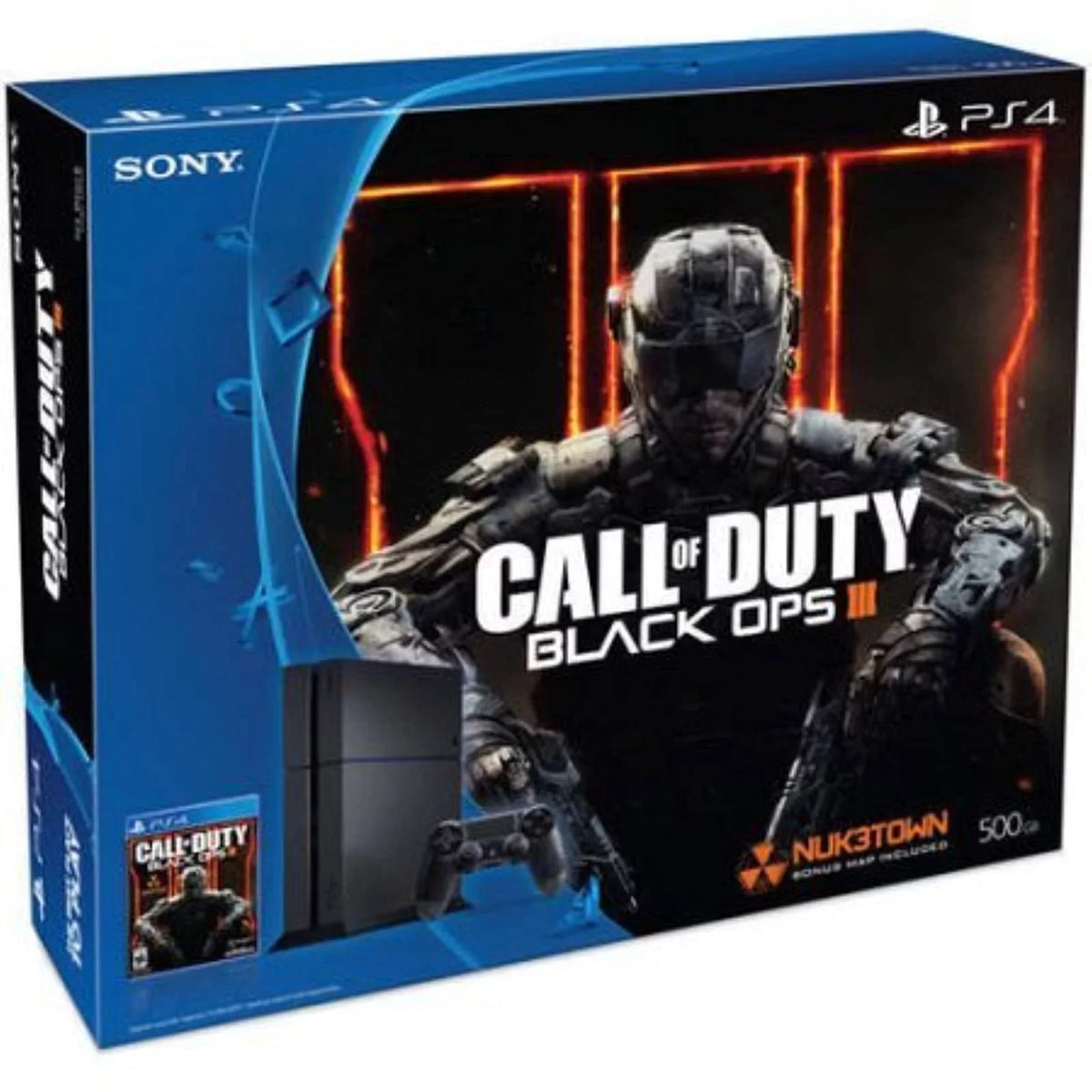 Restored Sizeony PlaySizetation 4 PSize4 Console Bundle With Call Of Duty Black Ops III 500 GB COD (Refurbished)