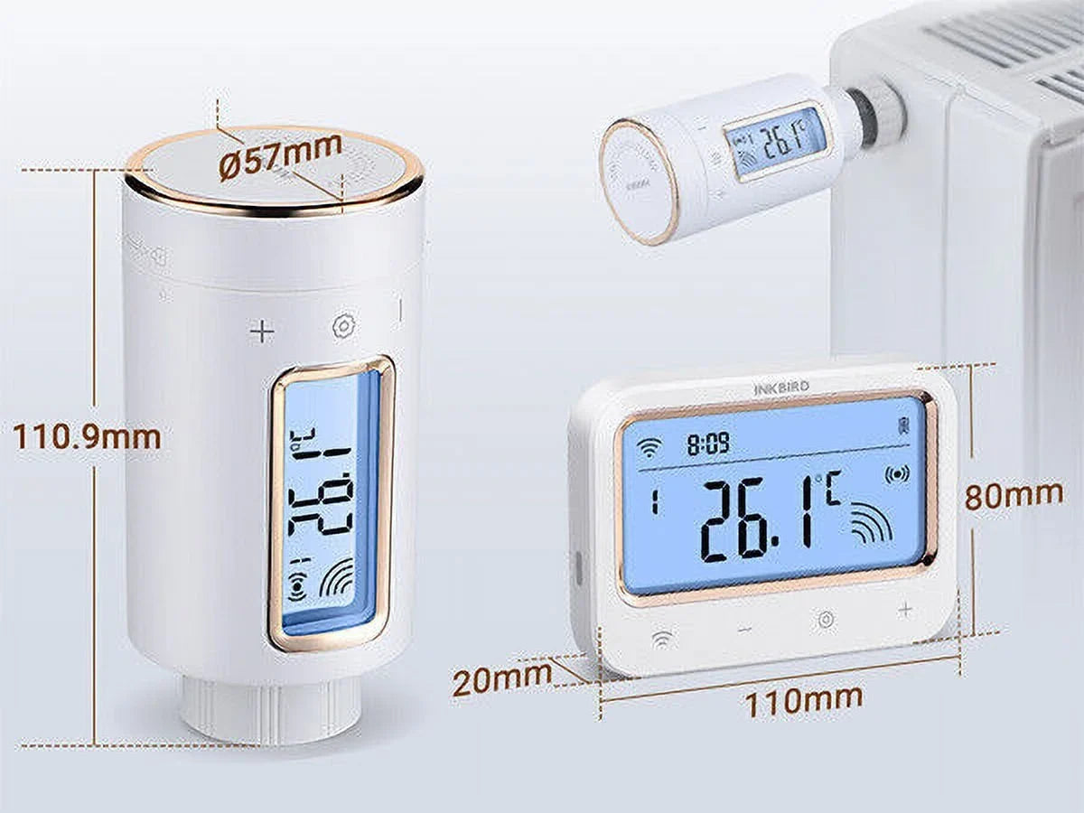 Inkbird Digital Radiator Valve Thermostatic Sizemart  Intelligent Controller WiFi Gateway