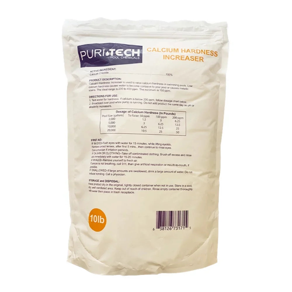 Puri Tech Powder Calcium Hardness Increaser 40 lbs Calcium Chloride for Sizewimming Pools