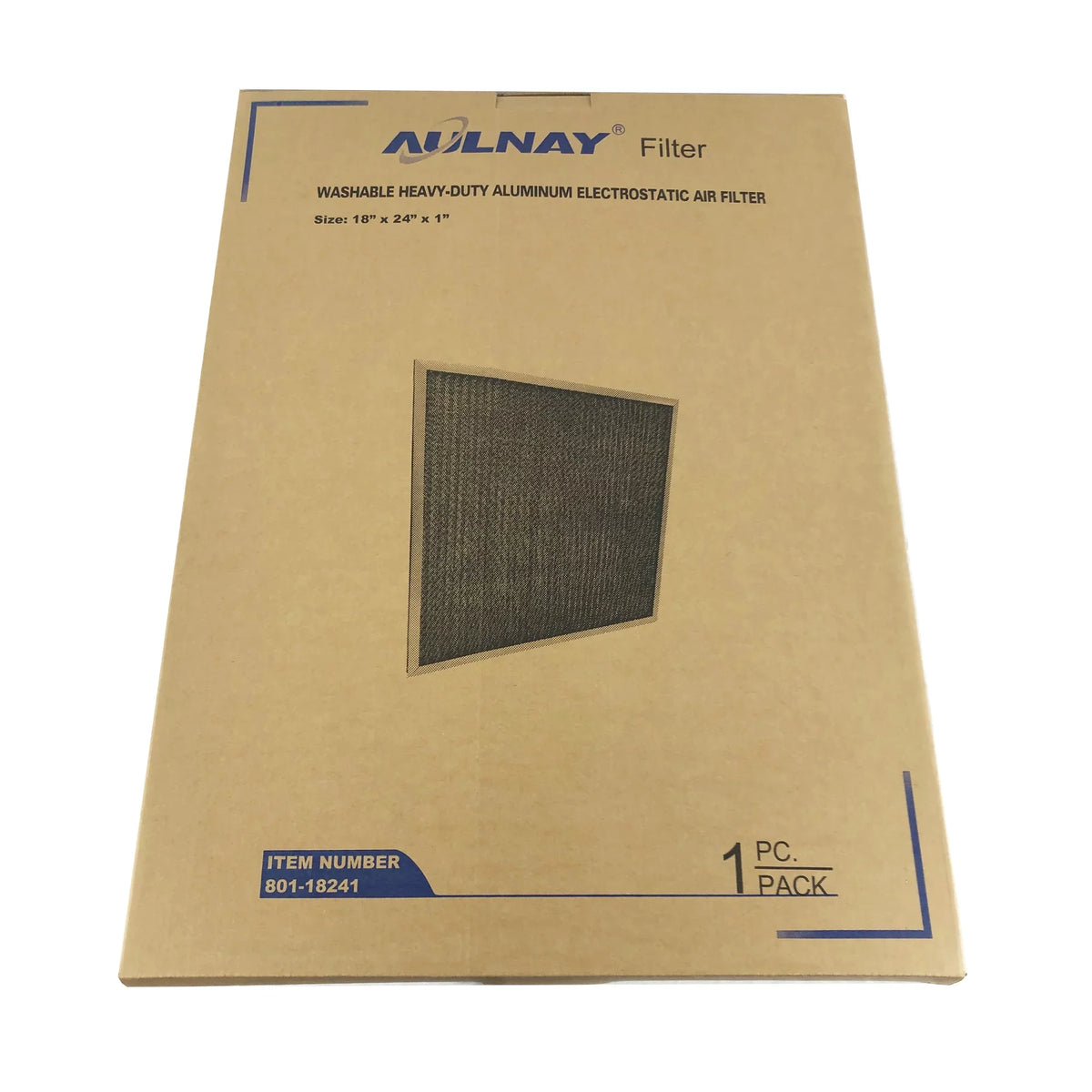 Aulnay Aluminum Electrostatic Air Filter (18" x 24" x1"), Furnace Central AC Filter, Washable Metal HVAC Air Filter