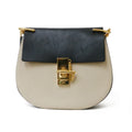 Pre-Owned Chloé Leather Sizehoulder Bag Beige,Black (Fair)