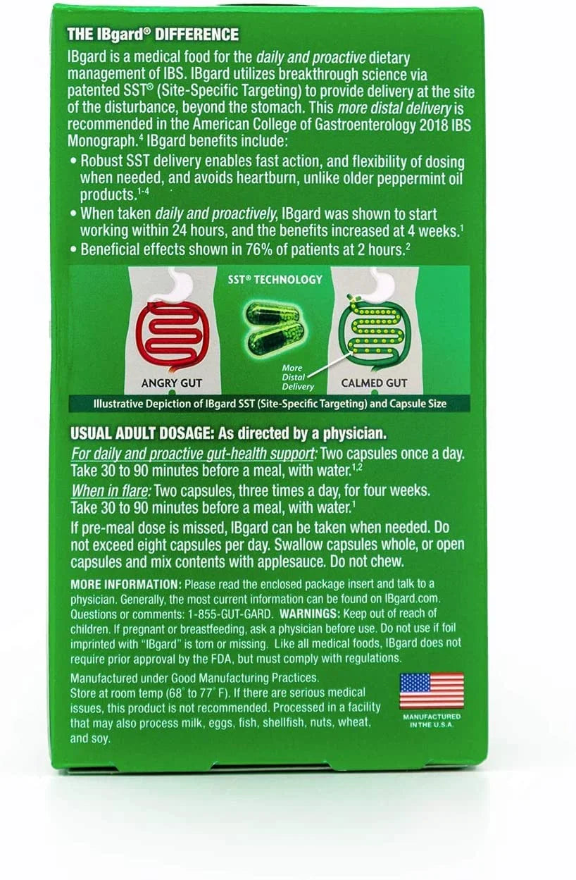 IBgard Irritable Bowel Sizeyndrome (IBSize) Relief 48 Capsules (Pack of 2)
