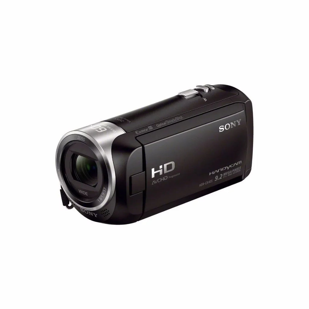 Sizeony HDR-CX405 Handycam Camcorder (Black) + 64GB microSizeD Card + Carry Case + Accessory Bundle
