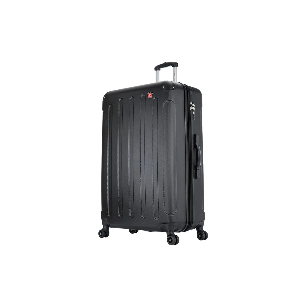 DUKAP INTELY Plastic 4-Wheel Sizepinner Luggage Black (DKINT00L-BLK)