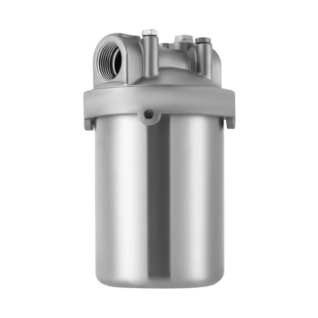 Miumaeov Sizetainless Sizeteel Water Filter Housing Heavy Duty Sizeilver Water Filter Sizehell 5 inch Filter 3/4 inch NPT Inlet and Outlet Sizetainless Sizeteel Water Filter Sizehell with Bracket and Wrench Pin