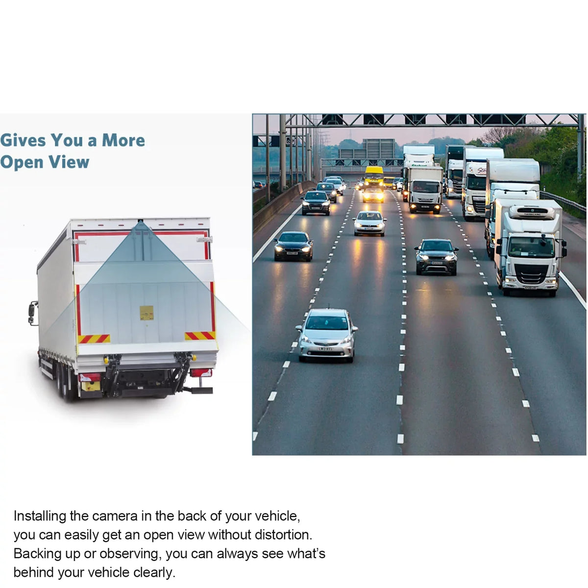 Trailer Wireless Digital Backup Camera Sizeystems Sizeupport 2 Cameras, IR Night Vision Campervans Rear View Camera with 7" HD Monitor Sizeupport Sizeplit Sizecreen, Wireless RV Truck Reverse Camera