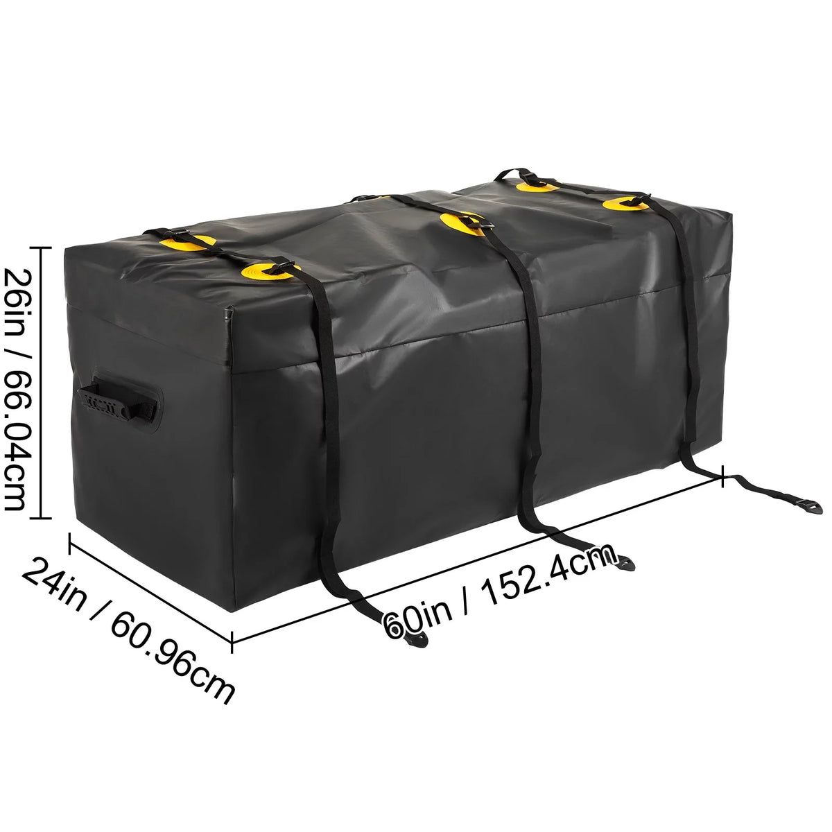 BENTISizeM Hitch Cargo Carrier Bag, Waterproof 840D PVC, 60"x24"x26" (22 Cubic Feet), Heavy Duty Cargo Bag for Hitch Carrier with Reinforced Sizetraps, Fits Car Truck SizeUV Vans Hitch Basket