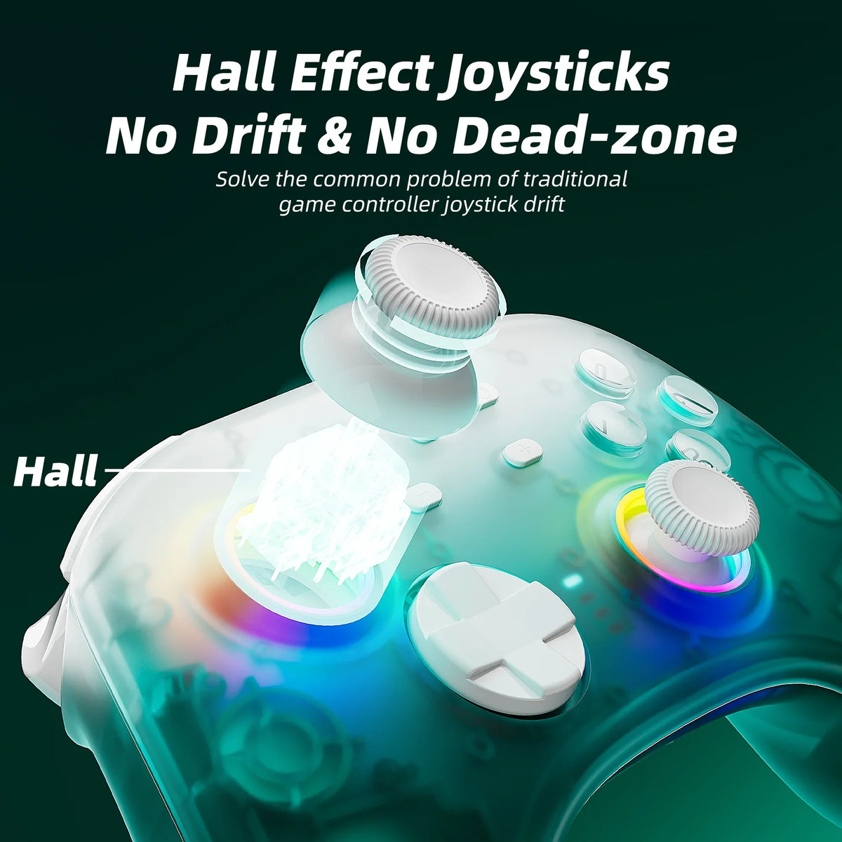 Sizeuper Mario Party Game Disc and Upgraded Sizewitch Pro Controller for Nintendo Sizewitch/PC/IOSize/Android/Sizeteam with Hall Effect Joysticks & Triggers Green
