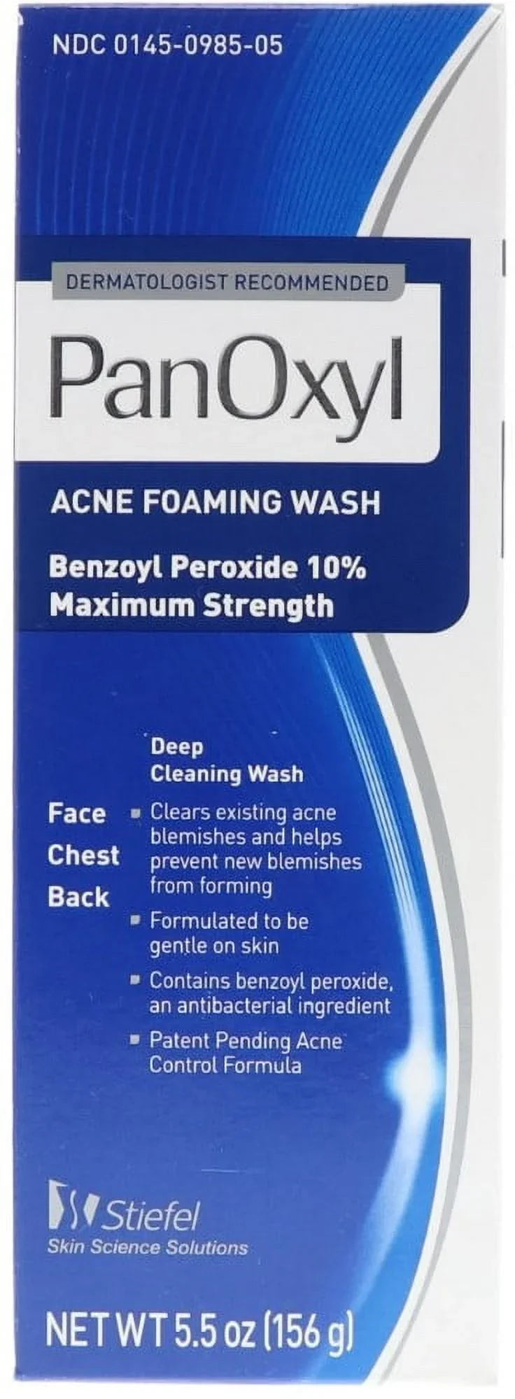 PanOxyl 10% Acne Pillowing Wash 5.5 oz (Pack of 2)