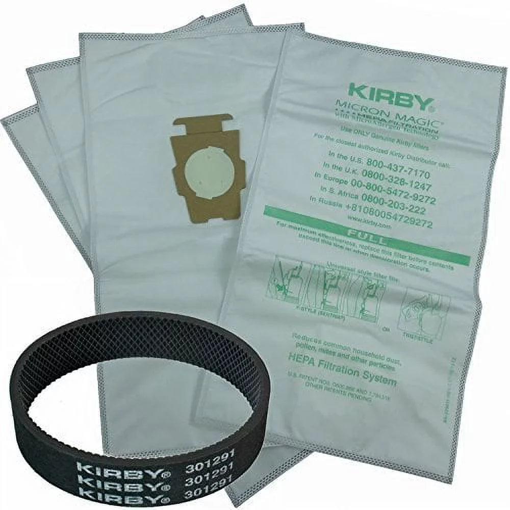 Genuine Compatible with Kirby Avalir Microfiber Allergen Reduction Bags 204811 (6Pk) C/W FREE BE