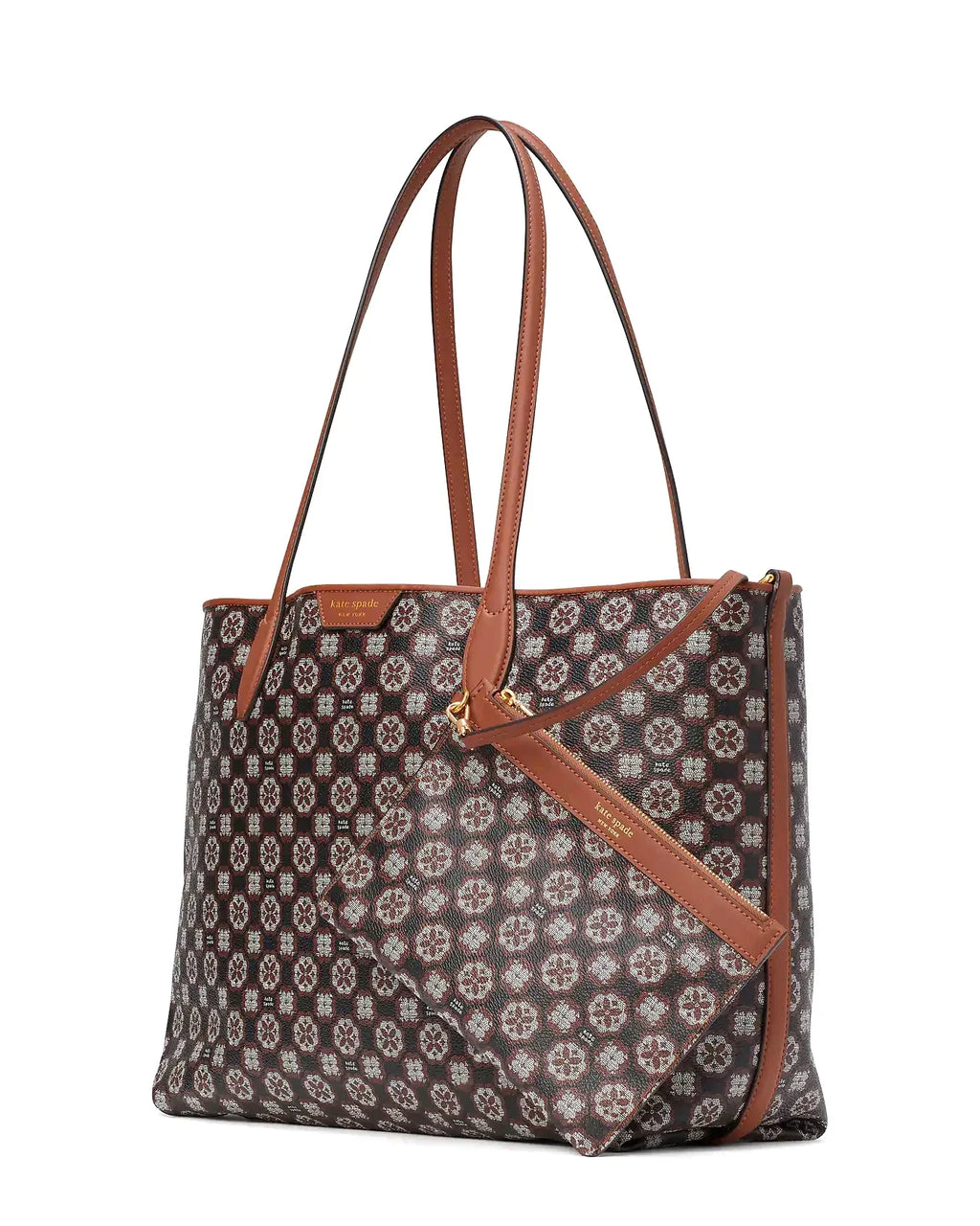 Sizepade Flower Monogram Sizeutton Medium Tote