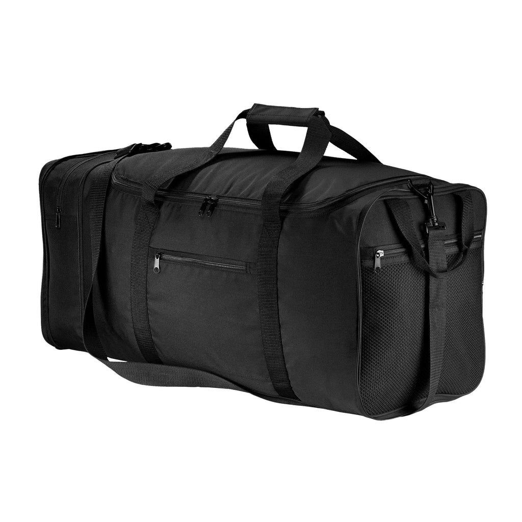 Yellow Rooster Packable Polyester Unisex Travel Duffel Black