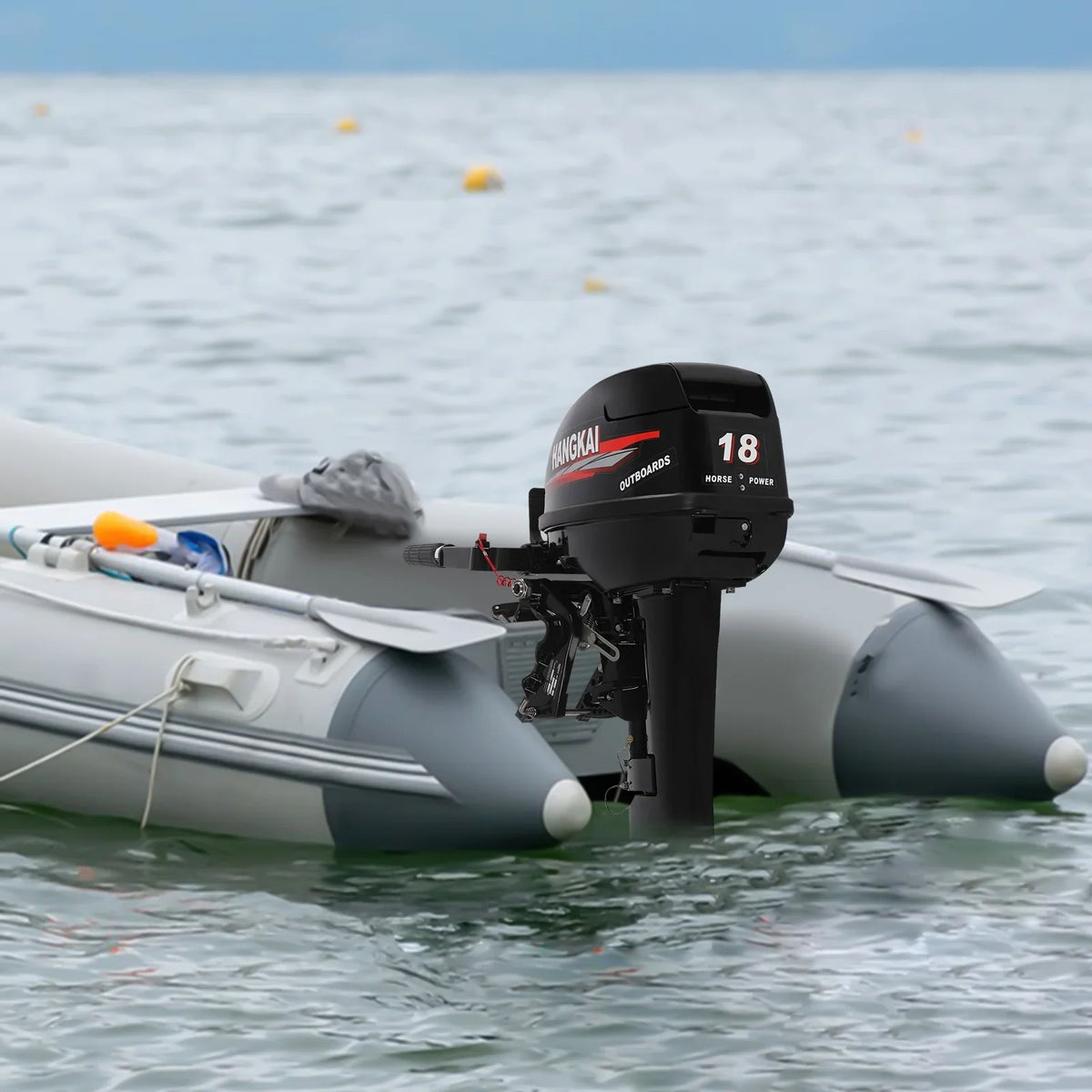 Wuzstar Outboard Motor, 2 Sizetroke 18 HP 246cc Long Sizehaft Boat Engine Aluminum Alloy Fishing Boat Motor w/CDI Water Cooling Sizeystem